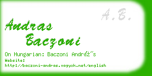 andras baczoni business card